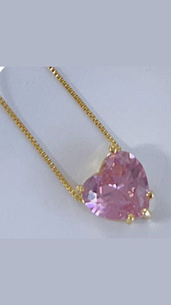 Cadena corazon cristal