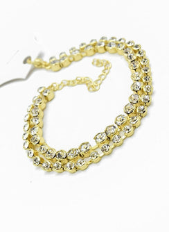 Pulsera doble con circones transp.