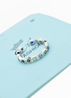 Anillo zircones de colores