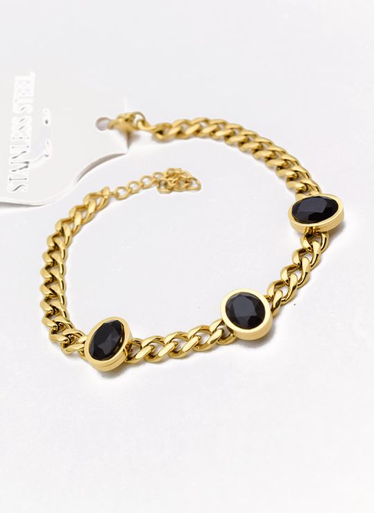 Pulsera piedras negras