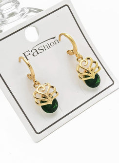 Aretes corona con zircon