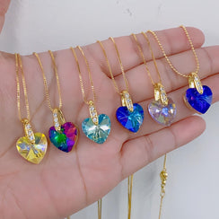 Cadena corazon swarosky